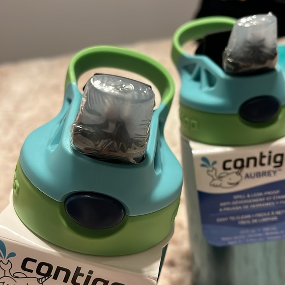 NWT Set of 2 metal Contigo Aubrey water bottles blue and green 13 oz - Picture 4 of 4